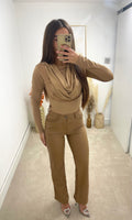 (Copy) HAYLEY | Super Stretch Leather Trouser - Camel