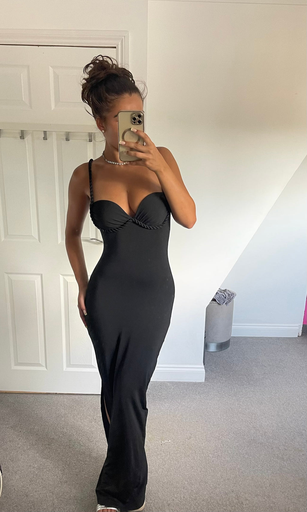 ADELE | Rope Detail Maxi Dress - Black