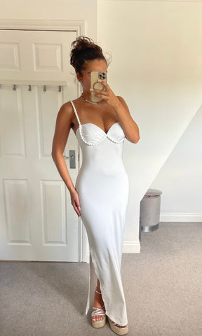 ADELE | Rope Detail Maxi Dress - White