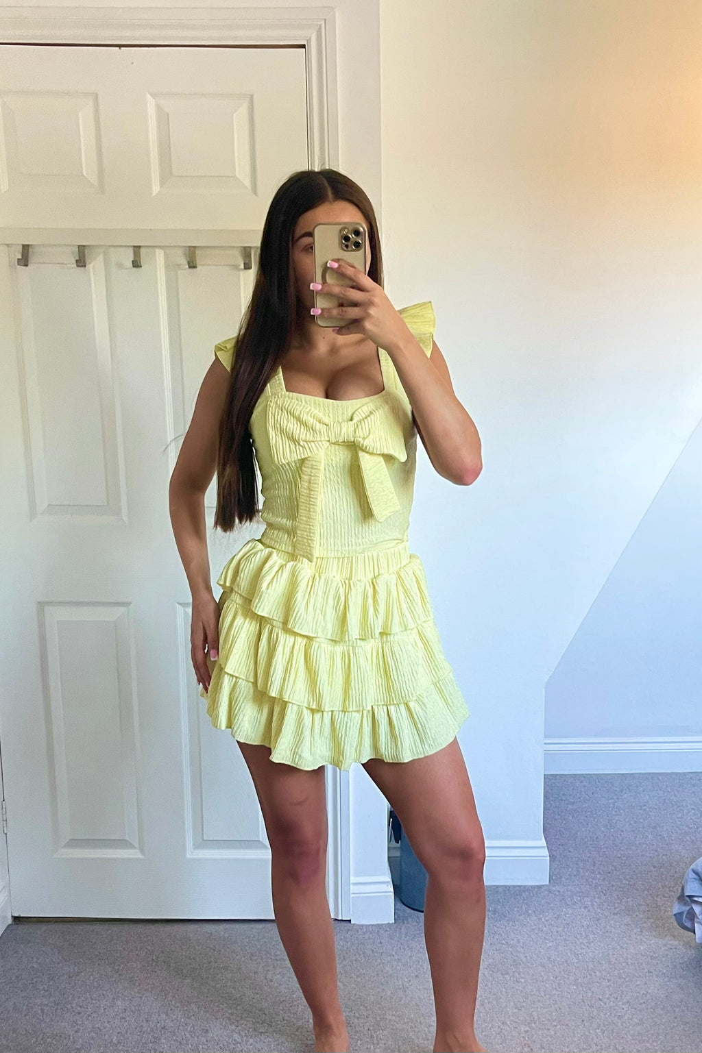 DAISY | Frill Skort & Bow Top Set - Lemon