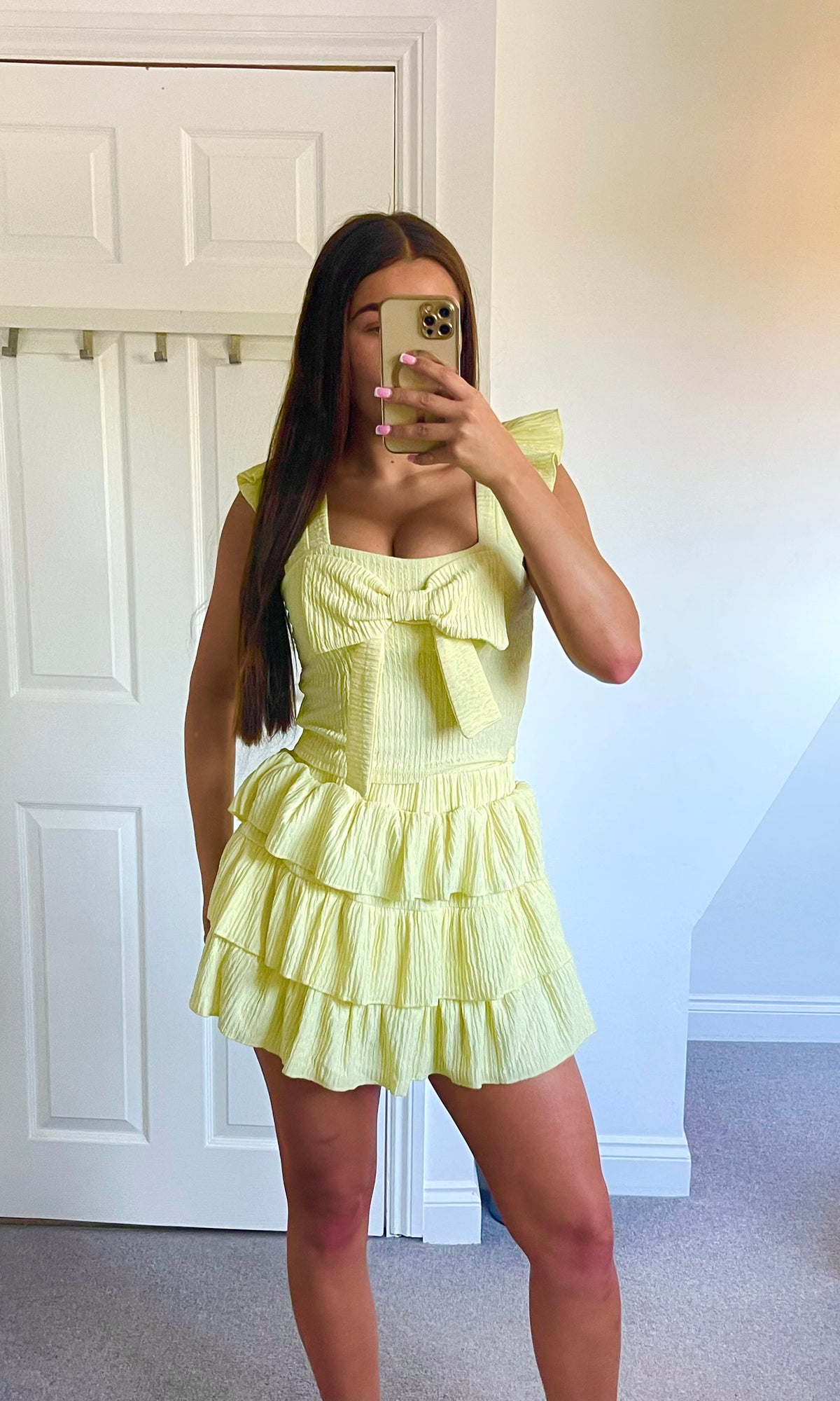 DAISY | Frill Skort & Bow Top Set - Lemon