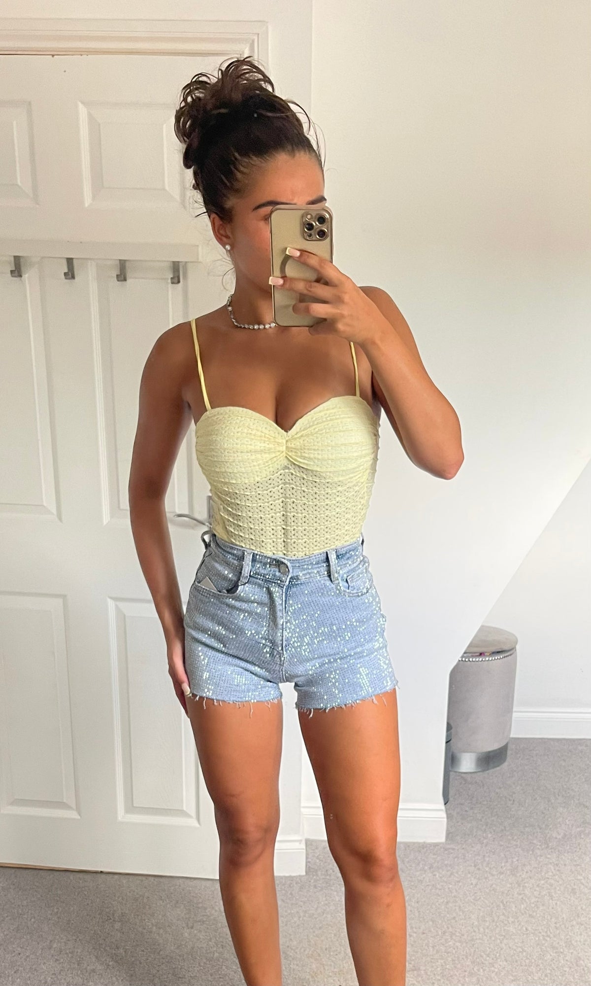 SIENNA | Padded Bra Bodysuit - Lemon
