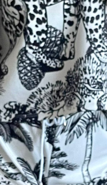 KENDELL | Safari Print Shorts & Top Set - Black