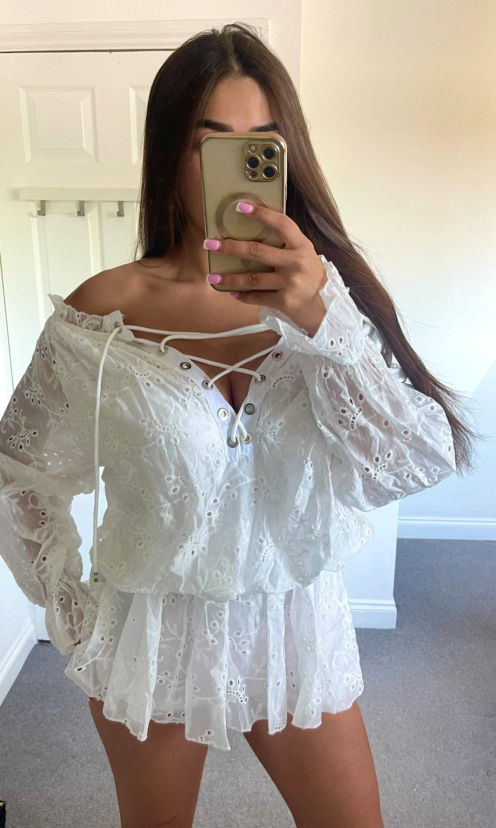 MIA | Crochet Lace Skort Playsuit