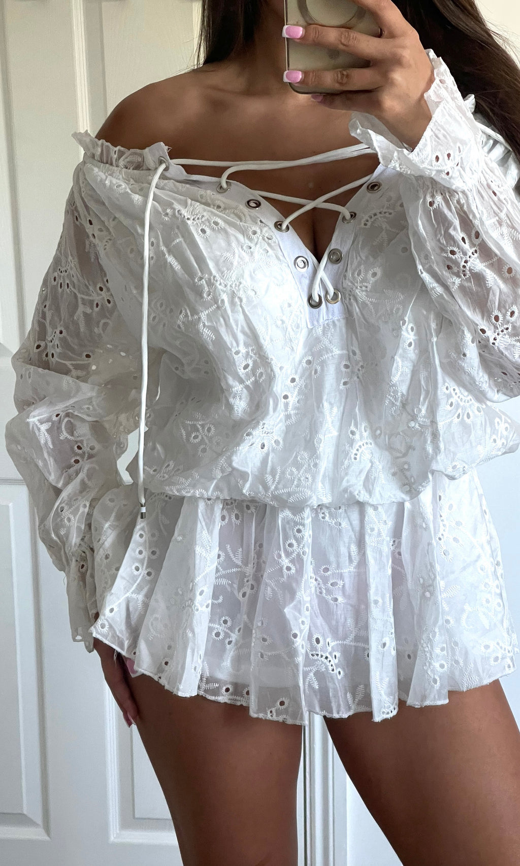 MIA | Crochet Lace Skort Playsuit